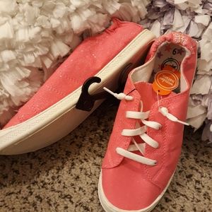Pink star sparkly tennis shoes